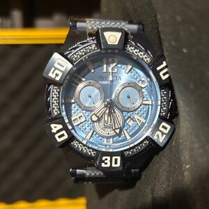 Invicta Jason Taylor 40433 – 52 mm Swiss Quartz Chronograph with Blue Dial